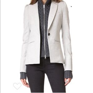 $698 Veronica Beard Light Grey Bodega Dickey jacket Size 2